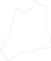 Batha Chad outline map vector