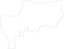 Bangkok Metropolis Thailand outline map vector