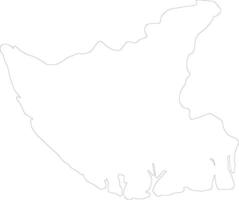 Bayelsa Nigeria outline map vector