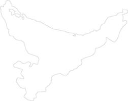 Bay of Plenty New Zealand outline map vector