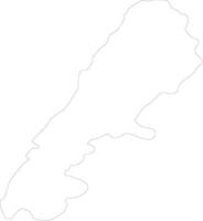 Beqaa Lebanon outline map vector