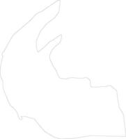 Benghazi Libya outline map vector