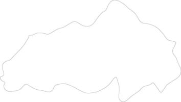 Berea Lesotho outline map vector