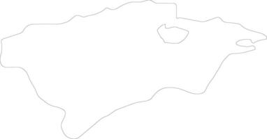 Bizerte Tunisia outline map vector