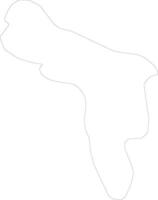 Bonaire Caribbean Netherlands outline map vector
