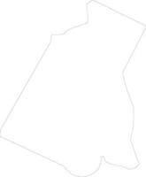 Borkou Chad outline map vector