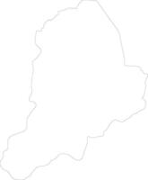 Borno Nigeria outline map vector