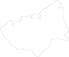 Boeny Madagascar outline map vector