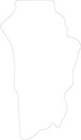 Brokopondo Suriname outline map vector