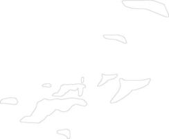 British Virgin Islands British Virgin Islands outline map vector