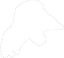 Busan South Korea outline map vector