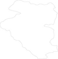 Bulgan Mongolia outline map vector