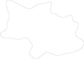 Bulawayo Zimbabwe outline map vector