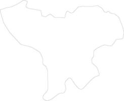 Causeni Moldova outline map vector