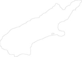 Canterbury New Zealand outline map vector