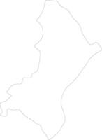 Central Paraguay outline map vector