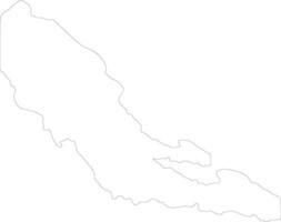 Central Papua New Guinea outline map vector