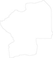 Centre Togo outline map vector