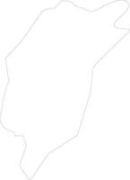 Central Darfur Sudan outline map vector