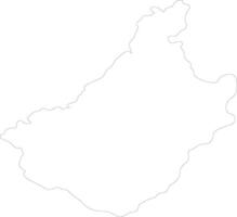 Chagang-do North Korea outline map vector