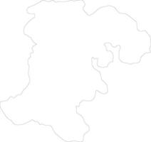 Champasak Laos outline map vector