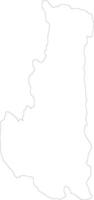 Chin Myanmar outline map vector