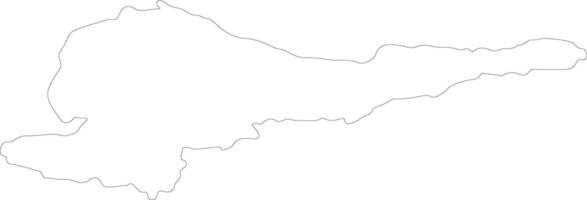 Chuy Kyrgyzstan outline map vector