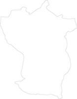 Cojedes Venezuela outline map vector