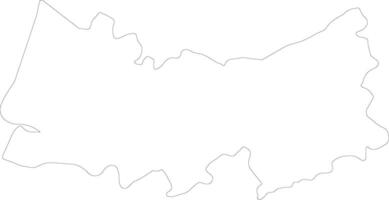 Coimbra Portugal outline map vector