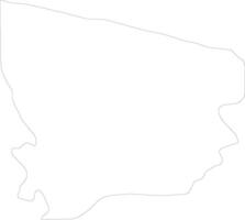 Coronie Suriname outline map vector