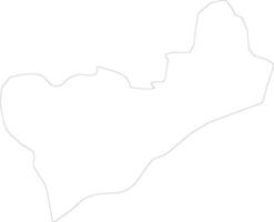 Cova Lima East Timor outline map vector