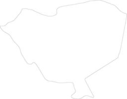 Cordillera Paraguay outline map vector