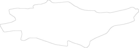 Dagdas Latvia outline map vector