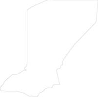 Diffa Niger outline map vector