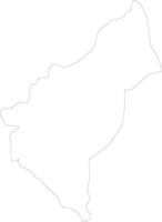 Dosso Niger outline map vector