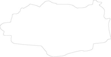 Dundgovi Mongolia outline map vector