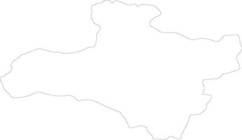 Dzavhan Mongolia outline map vector