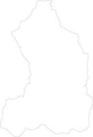 Eastern Rwanda outline map vector