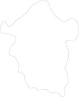 Enugu Nigeria outline map vector