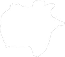 Ekiti Nigeria outline map vector