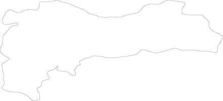 Erzincan Turkey outline map vector