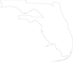 Florida United States of America outline map vector