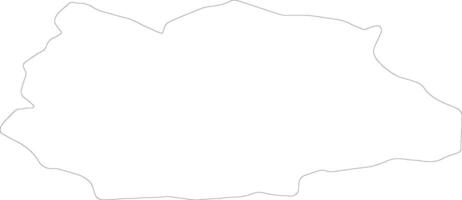 Gafsa Tunisia outline map vector