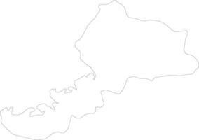 Fukui Japan outline map vector