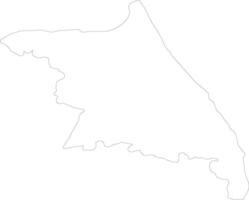 Gangwon South Korea outline map vector