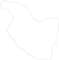 Gedarif Sudan outline map vector