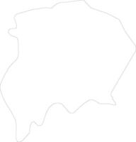 Gezira Sudan outline map vector