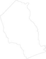 Gaza Mozambique outline map vector