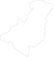 Gisborne District New Zealand outline map vector