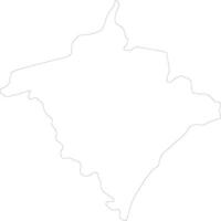 Gorgol Mauritania outline map vector